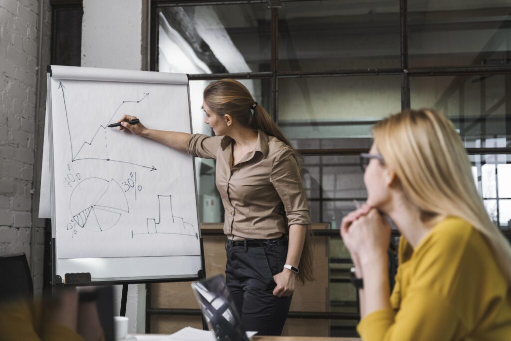 meeting presentation with professional business people meeting presentation with professional business people